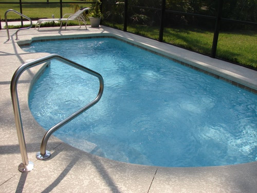 small oval shaped pool